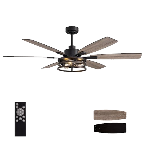LuminFan 60 Inch Ceiling Fans with Lights and Remote Control